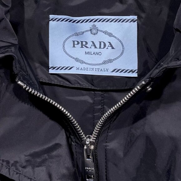 Prada 2019 Black Cropped Windbreaker Jacket - Picture 5 of 9